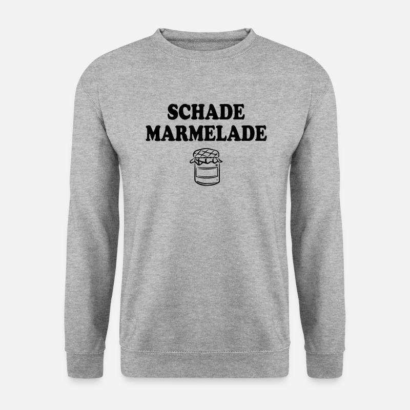 Schade Marmelade - Unisex Pullover - Weißgrau meliert