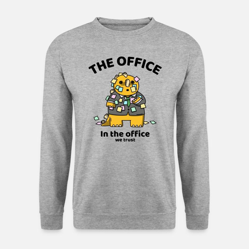 In the office, we trust - The office - Unisex Pullover - Weißgrau meliert