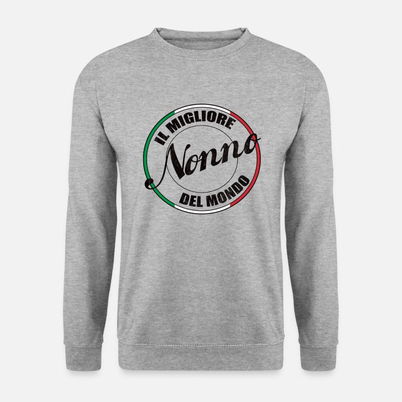 Bester Opa, Nonno aus Italien - Unisex Pullover - Weißgrau meliert