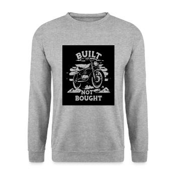 Gebaut nicht gekauft Motorrad - Unisex Pullover - Weißgrau meliert - Vorne - Alina (178cm) & Michal (187cm)