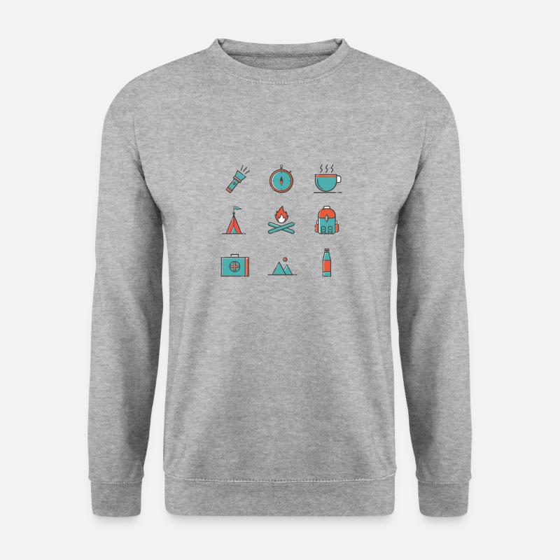 Wanderlust - Unisex Pullover - Weißgrau meliert