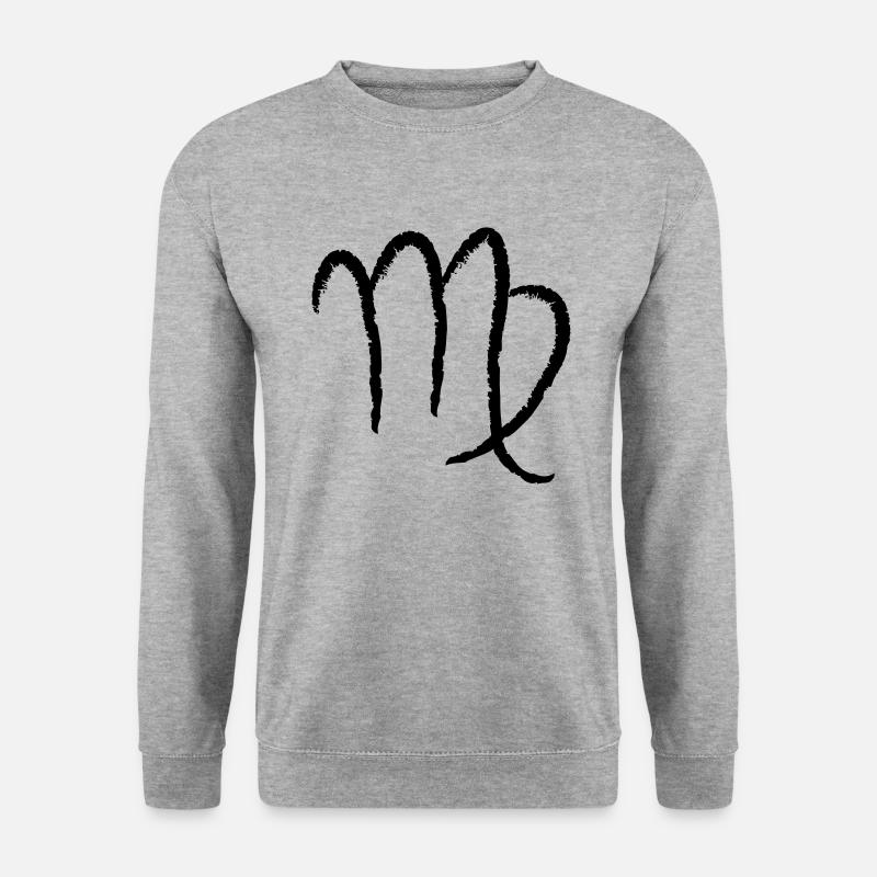 Sternzeichen Jungfrau - Virgo - Unisex Pullover - Weißgrau meliert