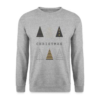 Arbres de noel - Sweat-shirt Unisexe - gris chiné - Devant - Alina (178cm) & Michal (187cm)