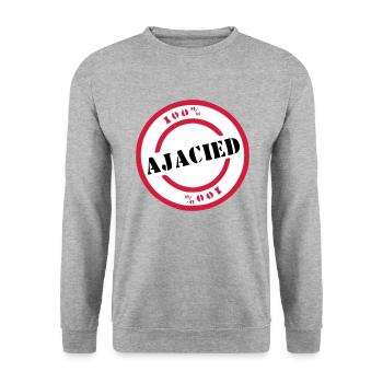 Ajaciet - Unisex Pullover - Weißgrau meliert - Vorne - Alina (178cm) & Michal (187cm)