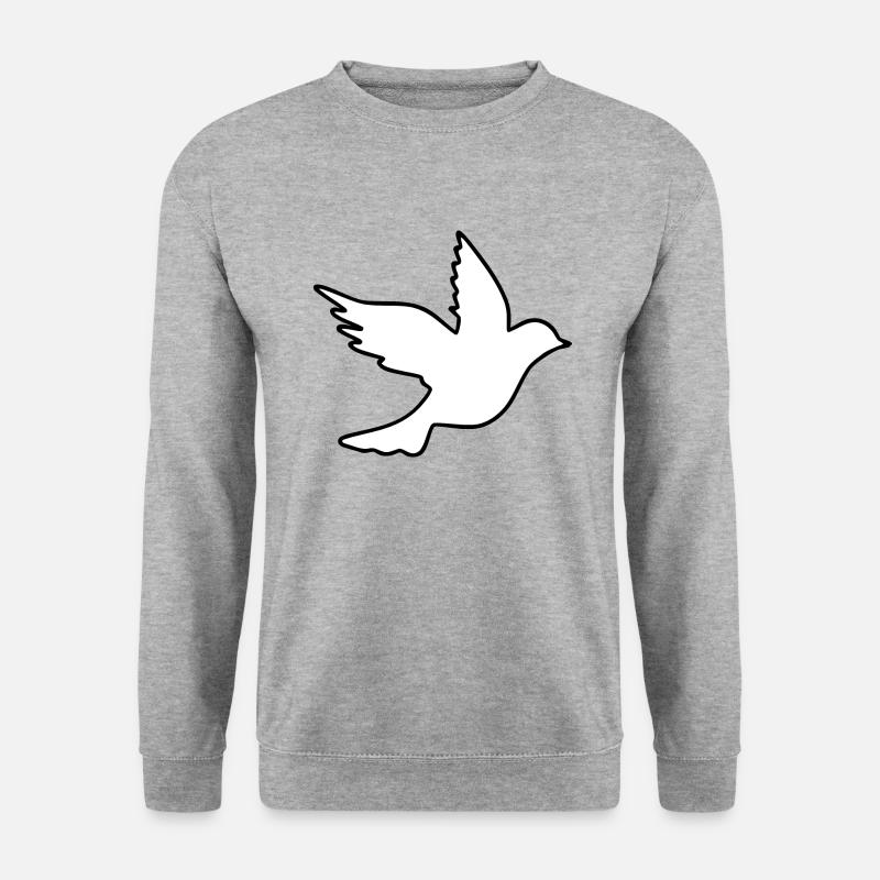Friedenstaube - Unisex Pullover - Weißgrau meliert