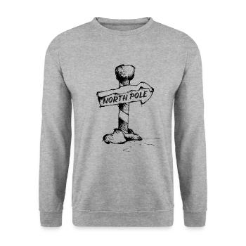 Baignade sur glace Baignade hivernale Eau glacée Pôle Nord - Sweat-shirt Unisexe - gris chiné - Devant - Alina (178cm) & Michal (187cm)