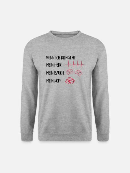 verliebt - Unisex Pullover - Weißgrau meliert