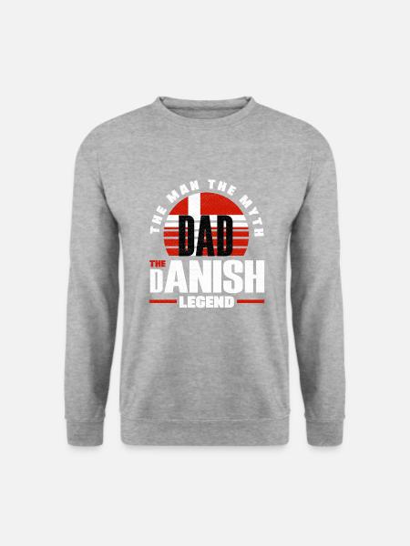 Dänemark Dänemark Dänemark Flagge Vater - Unisex Pullover - Weißgrau meliert