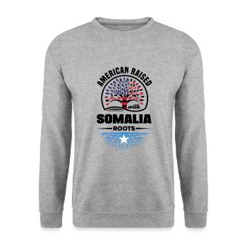 Un Américain élevé avec des racines somaliennes Somalie somalienne - Sweat-shirt Unisexe - gris chiné - Devant - Alina (178cm) & Michal (187cm)