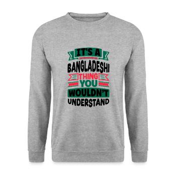 Bangladeshi Bangladesh Bangladeshi Flag Quote - Unisex Sweatshirt - salt & pepper - Front - Alina (178cm) & Michal (187cm)