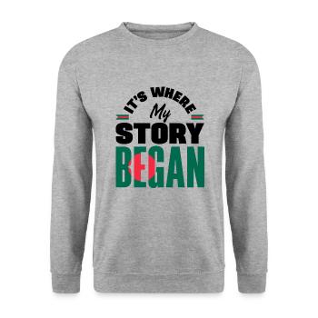 Bangladeshi Bangladesh Bangladeshi Flag Quote - Unisex Sweatshirt - salt & pepper - Front - Alina (178cm) & Michal (187cm)