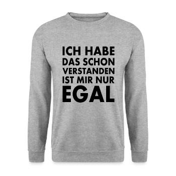 ich habe das schon verstanden ist mir nur egal - Unisex Pullover - Weißgrau meliert - Vorne - Alina (178cm) & Michal (187cm)