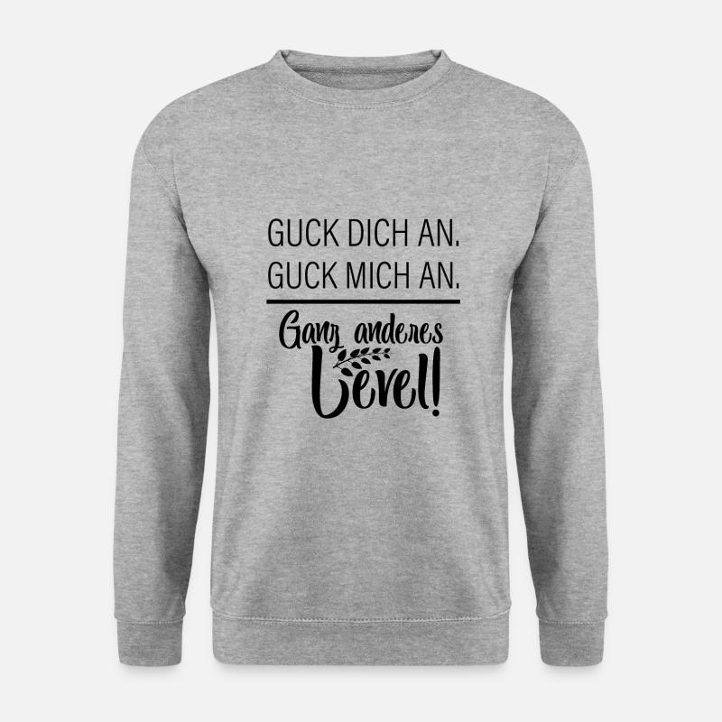 Ganz anderes Level! - Unisex Pullover - Weißgrau meliert