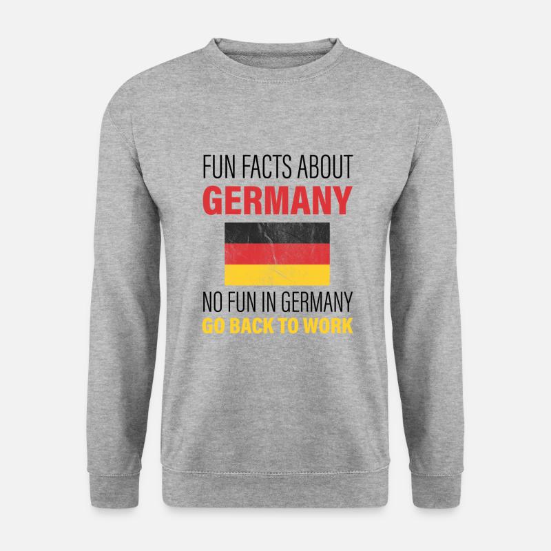 Fun Facts About Germany - Unisex Pullover - Weißgrau meliert
