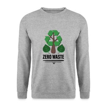 Zero Waste - Unisex Sweatshirt - salt & pepper - Front - Alina (178cm) & Michal (187cm)