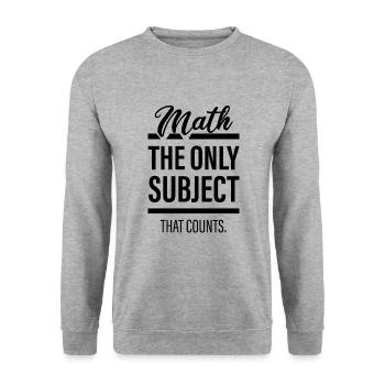 Math - The Only Subject That Counts - Unisex Sweatshirt - salt & pepper - Front - Alina (178cm) & Michal (187cm)