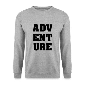 Adventure - Unisex Pullover - Weißgrau meliert - Vorne - Alina (178cm) & Michal (187cm)