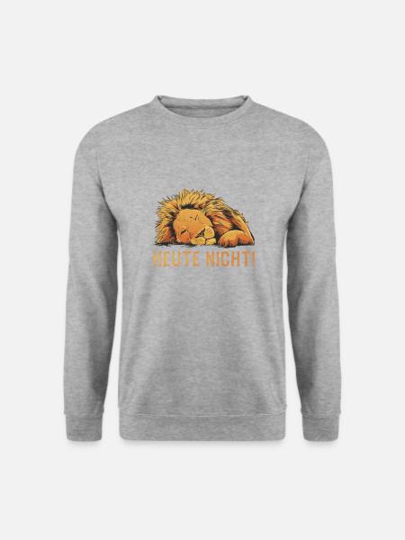 Heute Nicht Löwe - Unisex Pullover - Weißgrau meliert