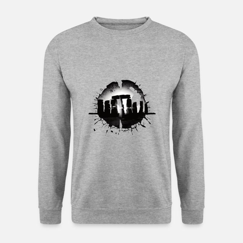 Stonehenge - Unisex Pullover - Weißgrau meliert