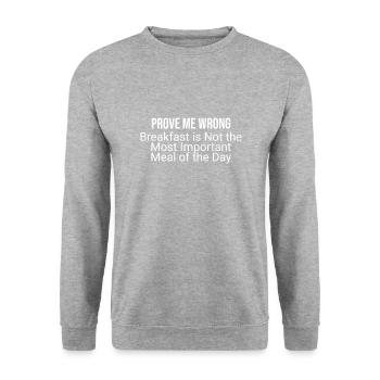 Breakfast myth? Rethinking Morning Meals - Unisex Sweatshirt - salt & pepper - Front - Alina (178cm) & Michal (187cm)