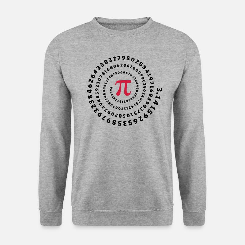pi mathématiques π science spirale sans fin - Sweat-shirt Unisexe - gris chiné