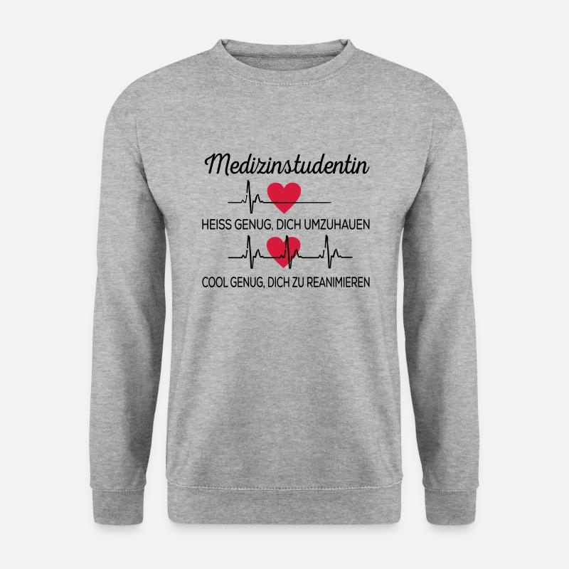 Medizinstudentin - Unisex Pullover - Weißgrau meliert