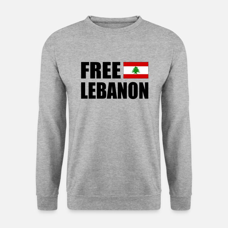 Free palestine - Unisex Pullover - Weißgrau meliert