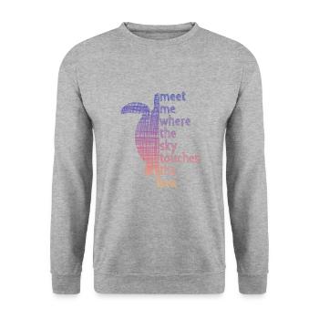 Turtle Schildröte - Unisex Pullover - Weißgrau meliert - Vorne - Alina (178cm) & Michal (187cm)