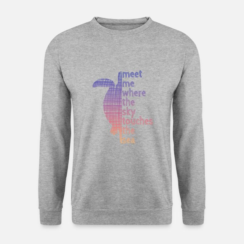 Turtle Schildröte - Unisex Pullover - Weißgrau meliert