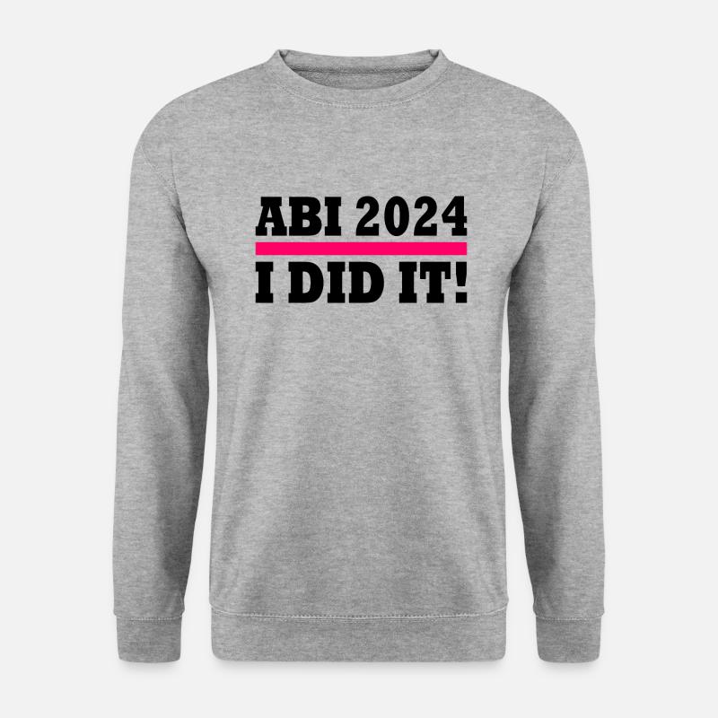 Abi 2024 - Unisex Pullover - Weißgrau meliert