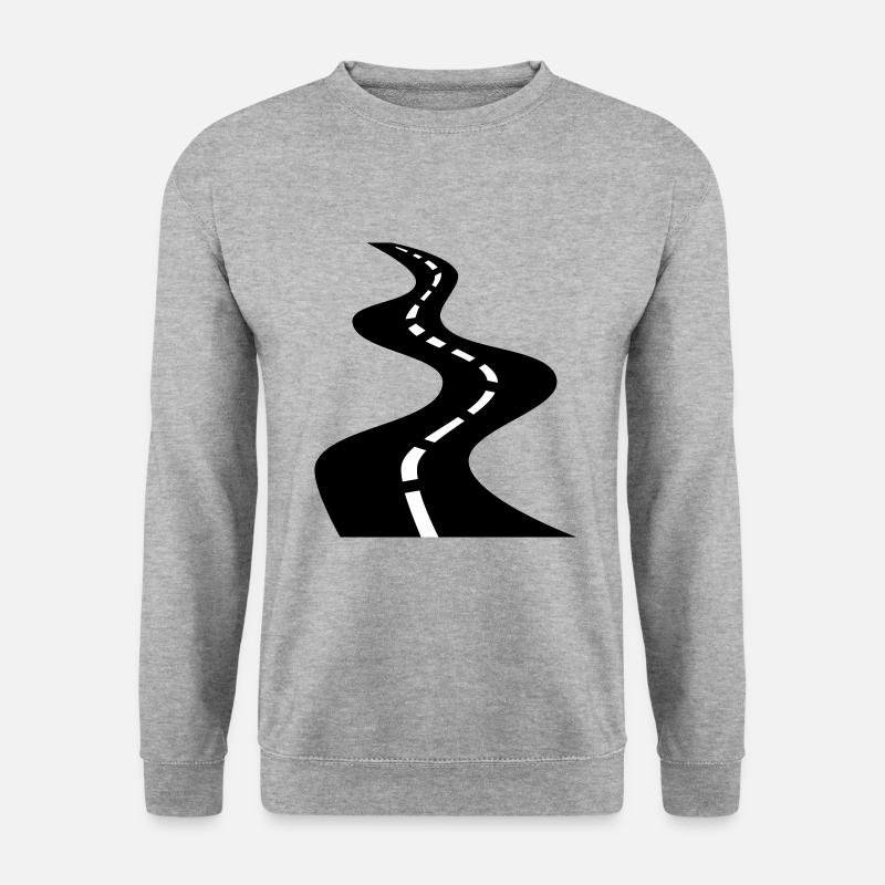 Straße - Unisex Pullover - Weißgrau meliert