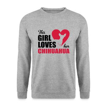 Chihuahua - Unisex Sweatshirt - salt & pepper - Front - Alina (178cm) & Michal (187cm)