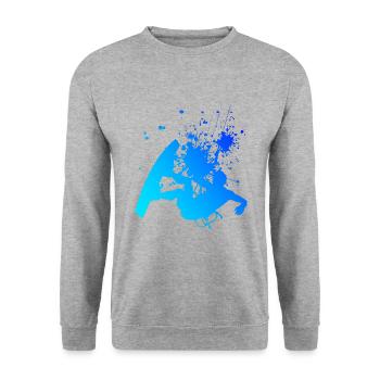 Kitesurfer Men's Kitesurfing Kitesurfing Kiting - Unisex Sweatshirt - salt & pepper - Front - Alina (178cm) & Michal (187cm)