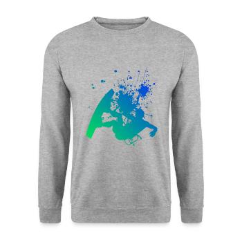 Kitesurf Kitesurfer Kitesurfing Men Kitesurfing - Unisex Sweatshirt - salt & pepper - Front - Alina (178cm) & Michal (187cm)