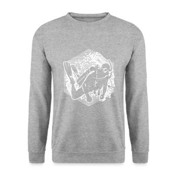 Plongée Plongeur Plongée sous-marine Plongée homme - Sweat-shirt Unisexe - gris chiné - Devant - Alina (178cm) & Michal (187cm)