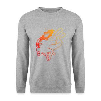 Femme Scuba Diver Scuba Diver Diver - Sweat-shirt Unisexe - gris chiné - Devant - Alina (178cm) & Michal (187cm)