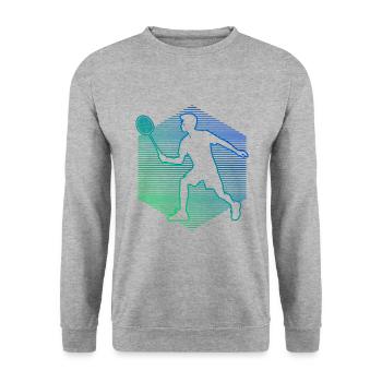 Badminton Badminton Badminton Players Men - Unisex Sweatshirt - salt & pepper - Front - Alina (178cm) & Michal (187cm)