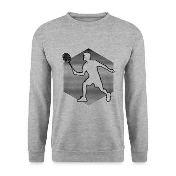 Badminton Badminton Joueurs de badminton Femmes - Sweat-shirt Unisexe - gris chiné - Devant - Alina (178cm) & Michal (187cm)