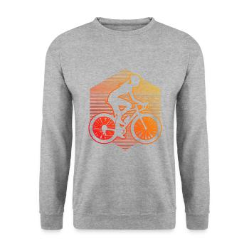 Bicycle Cycling Mtb Cycling Bike - Unisex Sweatshirt - salt & pepper - Front - Alina (178cm) & Michal (187cm)