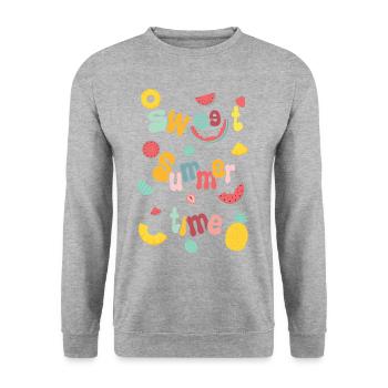 Sweet summertime. - Unisex Sweatshirt - salt & pepper - Front - Alina (178cm) & Michal (187cm)