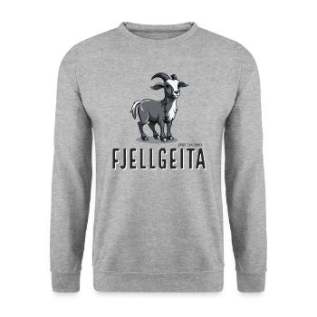 MOUNTAIN GOAT OUTDOOR MOTIF - ENAMEL MUGS AND SWEATERS - Unisex Sweatshirt - salt & pepper - Front - Alina (178cm) & Michal (187cm)