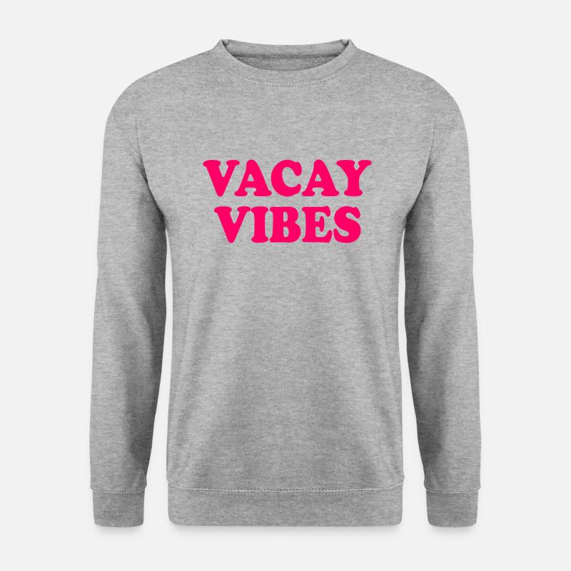 Vacay vibes - Unisex Pullover - Weißgrau meliert
