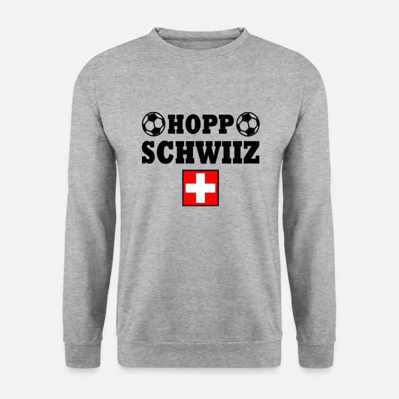 Hopp schwiiz - Unisex Pullover - Weißgrau meliert