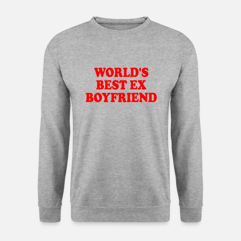 worlds best ex boyfriend - Unisex Pullover - Weißgrau meliert