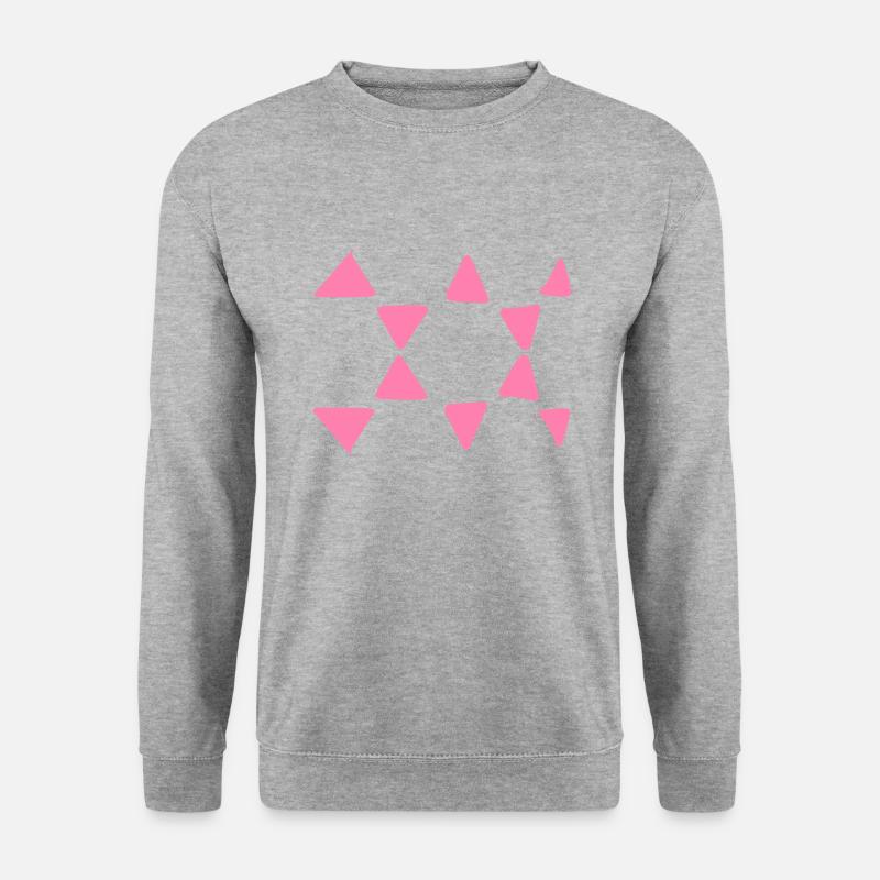 dreick muster dreieckig formen - Unisex Pullover - Weißgrau meliert