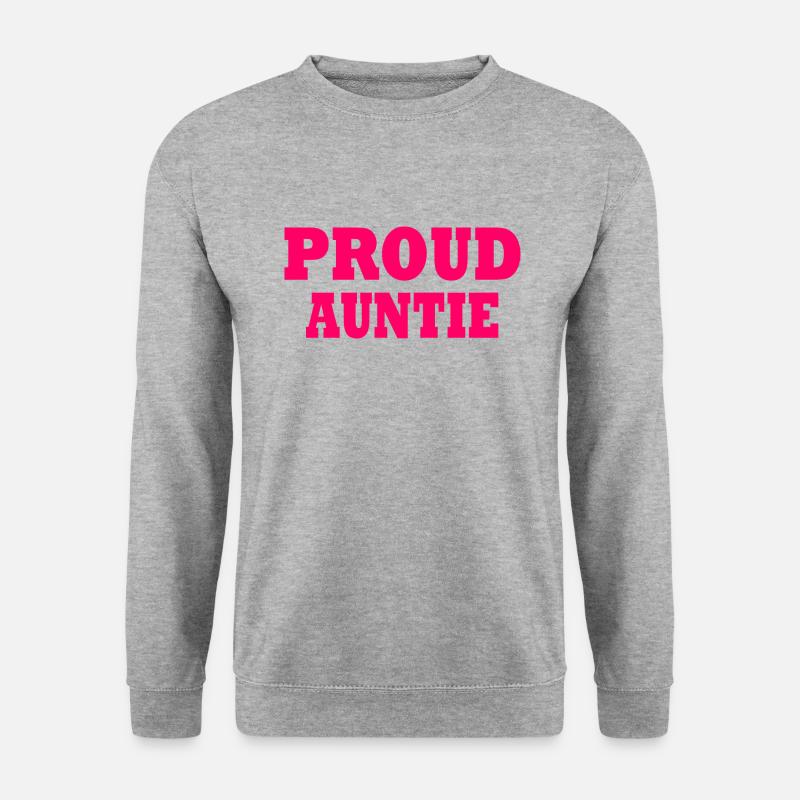 Proud auntie - Unisex Pullover - Weißgrau meliert
