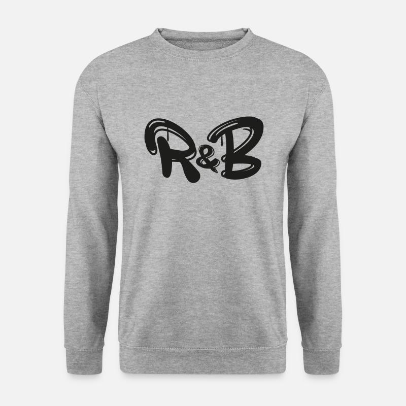 R&B - Unisex Pullover - Weißgrau meliert