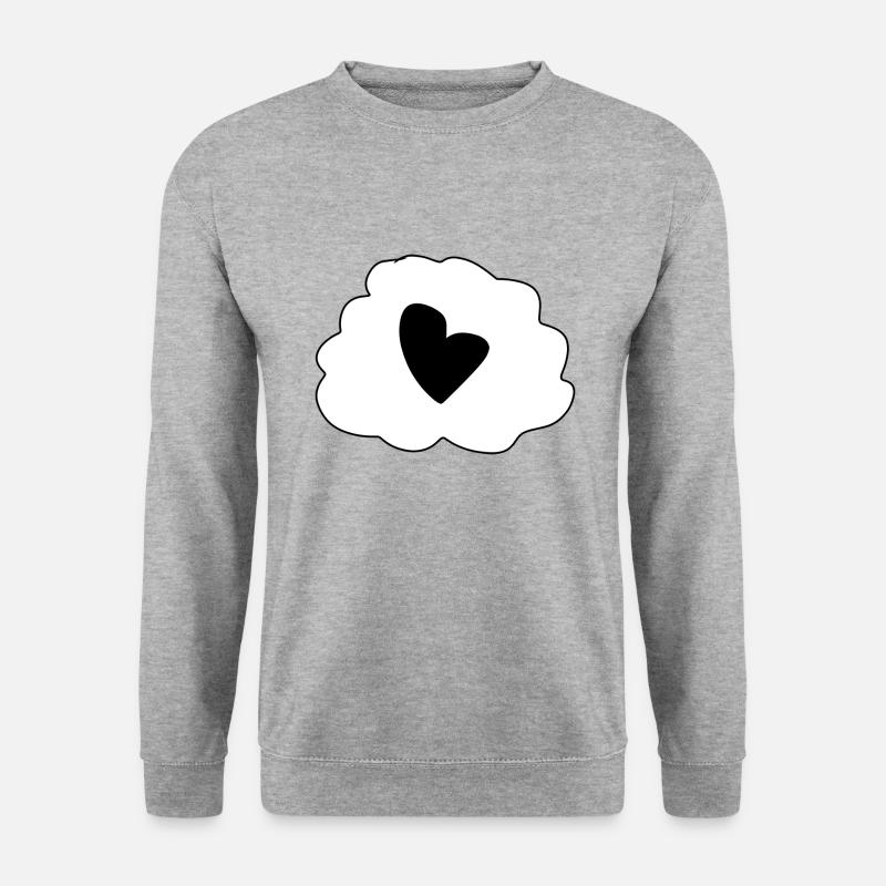 Cloud Thinking Heart Icon - Unisex Sweatshirt - salt & pepper
