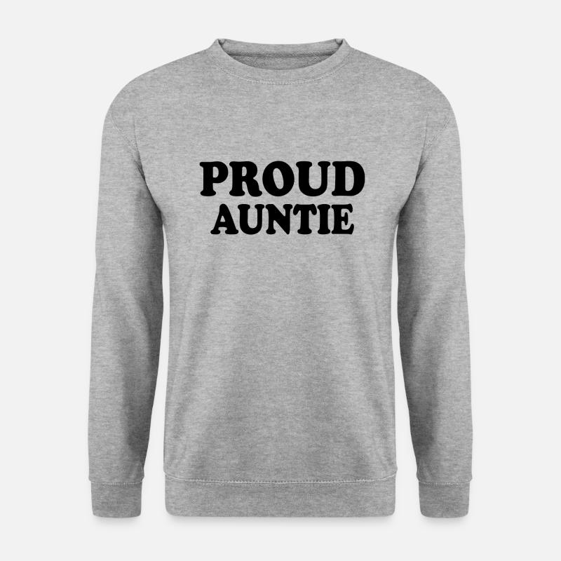 Proud auntie - Unisex Pullover - Weißgrau meliert