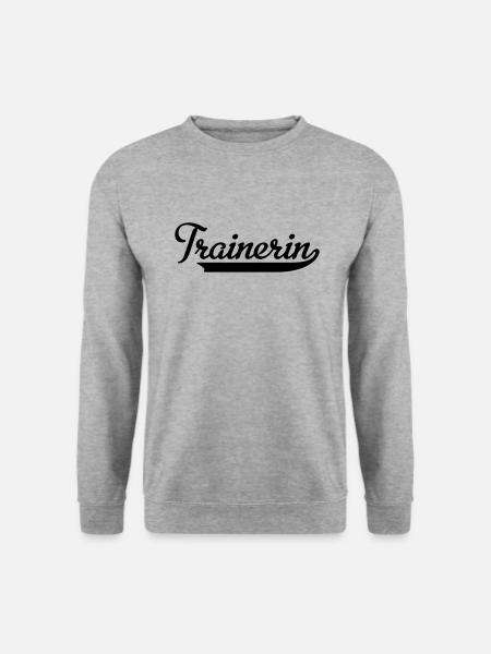 Trainerin - Unisex Pullover - Weißgrau meliert